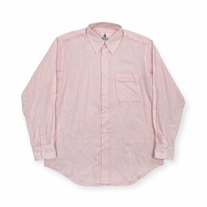 80s 90s ビンテージ!!◆LANVIN CLASSIQUE ランバン ポケット付 長袖シャツ サイズL/ピンク/メンズ/日本製