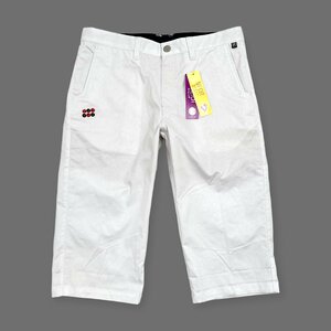 タグ付き!!◆FILA GOLF フィラゴルフ ストレッチ ハーフ パンツ ボトムス M /白 ホワイト メンズ スポーツ UVカット