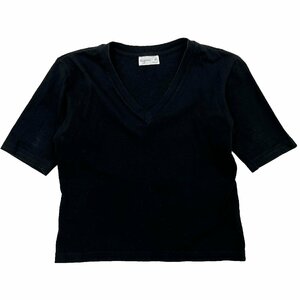 agnes b. PARIS Agnes B short sleeves T-shirt cut and sewn / black black /V neck 