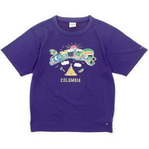 Columbia コロンビア OMNI-WICK プリント 半袖 Tシャツ カットソー ドライ Mサイズ / パープル メンズ アウトドア キャンプ