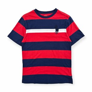 POLO RALPH LAUREN ポロ ラルフローレン インド綿 BIG ポニー 刺繍 半袖 コットン Tシャツ XLサイズ 男女でも