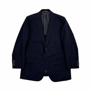 BrooksBrothers ブルックスブラザーズ ストライプ柄 段返り テーラードジャケット 背抜き サイズ39SHT/ネイビー系 紺系/メンズ アメトラ