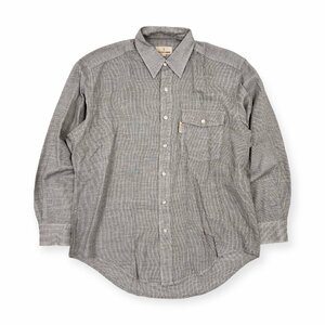 リネン混!!◆TRUSSARDI トラサルディ 長袖 シャツ Lサイズ/グレー系/メンズ/レトロ ビンテージ 麻