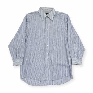 LANVIN COLLECTION ランバン ストライプ 長袖シャツ ワイシャツ サイズ 42-80 /水色 系/メンズ 紳士 日本製