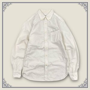 OFFICINE GENERALE オフィシンジェネラル BD コットン 長袖シャツ ドット柄 ( S )/メンズ