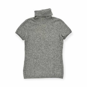 カシミヤ100%◆UNIQLO ユニクロ タートルネック 半袖 ニット セーター サイズ S/グレー/レディース カシミア m-61