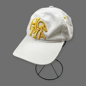 HONMA GOLF 本間ゴルフ BIGロゴ刺繍 キャップ 帽子 F フリーサイズ (57~59cm)/白/ホワイト/スポーツ