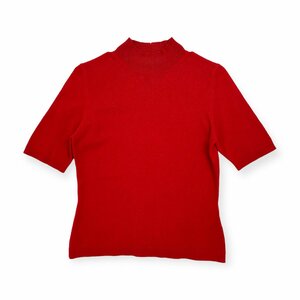 カシミヤ100%◆whaos 半袖 ハイネック ニットセーター サイズ 38 / 赤 レッド レディース カシミア
