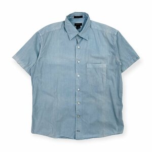 インド綿◆GANT SLIM FIT 半袖シャツ Mサイズ /水色 メンズ 古着