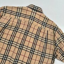 リネン混◆BURBERRY LONDON バーバリー ノバチェック 半袖 シャツ シャツ Mサイズ/メンズ 日本製 三陽商会 バーバリーチェック_画像8