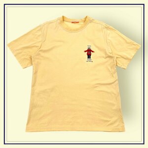 CASTELBAJAC SHIRTS カステルバジャック クマ刺繍 半袖 コットン Tシャツ サイズ 3/イエロー 黄系/メンズ ライカ 日本製