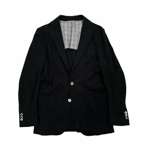 SHIPS Tailoring Style シップス 段返3B シェルボタン 背抜き 春夏 テーラードジャケット ブレザー 46サイズ /黒 ブラック