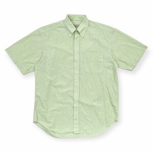 イタリア製◆Paul Stuart ポールスチュアート ボタンダウン BD 半袖シャツ ワイシャツ 40/淡いグリーン/メンズ