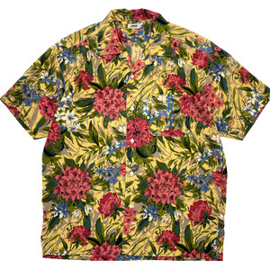 vintage 70s 80s JUN MEN ジュンメン フローラル オープンカラー 半袖シャツ