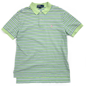 Polo by Ralph Lauren ラルフローレン ボーダー ポニー刺繍 半袖 ポロシャツ サイズ L