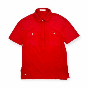 LACOSTE ラコステ 半袖 ポロシャツ サイズ 36/ピンクレッド 系/ファブリカ 日本製