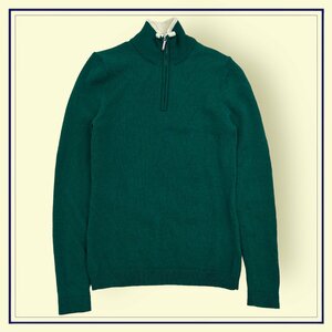 Brooks Brothers 346 ブルックスブラザーズ ハーフジップ 長袖 ウール ニット セーター Sサイズ/グリーン系 緑系/メンズ