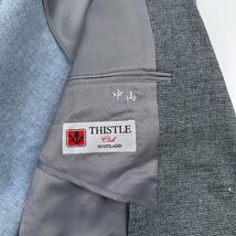 THISTLE SCOTLAND スコットランド高級ブランド 2B テーラードジャケット ブレザー サイズ M /メンズ/グレー系/日本製_画像5