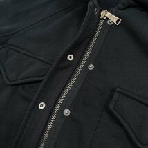 DIESEL ディーゼル スウェット ジャージー コットン フード付き コート ジャケット XSサイズ/黒/ブラック_画像3