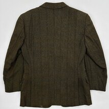 美品◆カシミヤ混◆Ermenegildo Zegna モヘア混 チェック柄 ウール テーラードジャケット ブレザー 46 / オリーブ メンズ 紳士_画像9