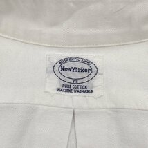 NEWYORKER ニューヨーカー ボタンダウン BD 半袖 オックスフォードシャツ ワイシャツ ( 39 )/ 白 ホワイト メンズ 紳士 ビンテージ 日本製_画像5