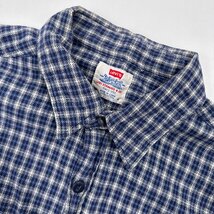 Levi's リーバイス チェック柄 コットン 長袖シャツ ネルシャツ サイズ L/メンズ /ブルー 系 古着_画像5