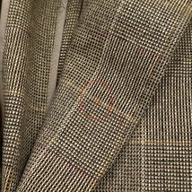 シルク×ウール生地◆S.T.Dupont エスティーデュポン チェック柄 テーラードジャケット ブレザー M~L程度 /メンズ/紳士/ベージュ系/日本製_画像9
