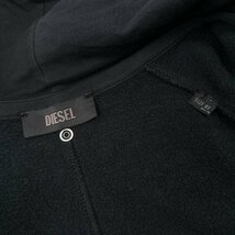 DIESEL ディーゼル スウェット ジャージー コットン フード付き コート ジャケット XSサイズ/黒/ブラック_画像8