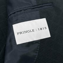 PRINGLE 1815 プリングル 綿×麻 ジャージー テーラードジャケット ブレザー 38 / 黒 ブラック系 メンズ 三陽商会_画像6
