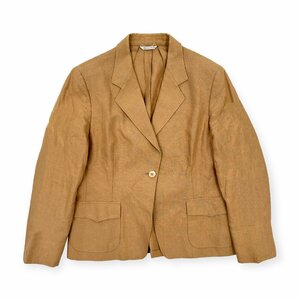  Italy made!!*MaxMara Max Mara linen100% tailored jacket blaser size I 48/ beige group flax lady's 