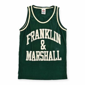 イタリア製◆FRANKLIN & MARSHALL フランクリン&マーシャル BIGロゴ タンクトップ ノースリーブ S /グリーン/メンズ