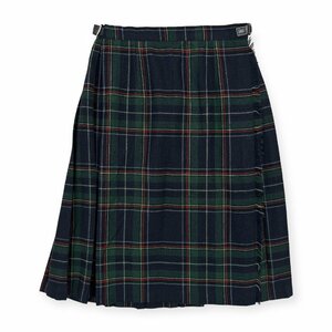 O'NEIL OF DUBLIN tartan check wool LAP skirt to coil quilt skirt 36