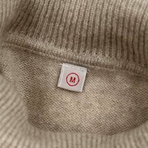 カシミヤ100%◆UNIQLO ユニクロ タートルネック 半袖 ニットセーター M / ベージュ レディース カシミア k-146_画像3