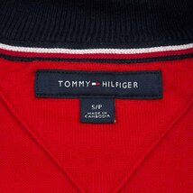 TOMMY HILFIGER トミーヒルフィガー フルジップ コットンニット ジャケット カーディガン S /レッド×ネイビー/メンズ_画像5