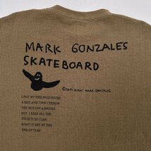 MARK GONZALES マークゴンザレス ワッフル サーマル 長袖Tシャツ カットソー M/ブラウン/メンズ_画像8