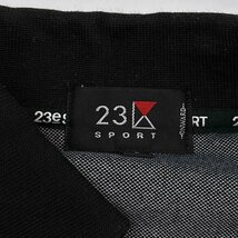 ゴルフ◆23区 SPORT ポケット付 半袖 ポロシャツ サイズ 3/黒 グレー 系 メンズ スポーツ 日本製_画像6