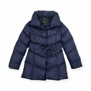 to b. agnes b. Agnes B belt attaching lining polka dot down jacket coat 36 / navy lady's 