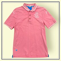 G-STAR RAW ジースター ロウ ロゴ入り プリント 半袖 ポロシャツ サイズ S /メンズ/ピンク_画像1