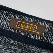 ARAMIS アラミス 総柄 デザイン 長袖 ポロシャツ サイズ M/ネイビー ブラック系 メンズ 紳士 日本製_画像4