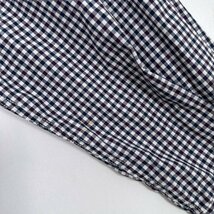 Papas パパス ギンガムチェック柄 長袖 シャツ ウエスタンシャツ Lサイズ/ホワイト×ネイビー系/メンズ 日本製_画像7