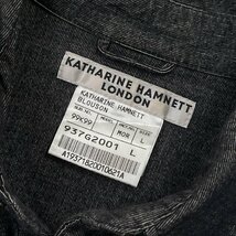 KATHRINE HAMNETT LONDON キャサリンハムネット ウエスタン ネル シャツ Lサイズ /ブラック系 メンズ 日本製_画像7