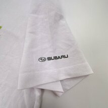 希少!!レア!!◆SUBARU スバル HYBRID 刺繍 BD ボタンダウン 半袖 ポロシャツ サイズ L /自動車/白/ホワイト/鹿の子_画像3