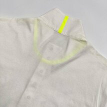 GREENCLUBS グリーンクラブ LIBARIS ハーフボタン 天竺 半袖シャツ ポロシャツ サイズ 4 / ホワイト×蛍光イエロー メンズ ライカ_画像9