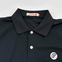 ゴルフ◆Paradiso パラディーゾ 刺繍デザイン 半袖 ドライ ポロシャツ Mサイズ /黒 ブラック メンズ スポーツ_画像3