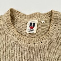 シルク混◆BALLY ’U COLLECTION バリー アニマルデザイン ラクダ 長袖 ニット セーター Mサイズ/ベージュ 系/絹 アルパカ混_画像4