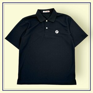 ゴルフ◆Paradiso パラディーゾ 刺繍デザイン 半袖 ドライ ポロシャツ Mサイズ /黒 ブラック メンズ スポーツ