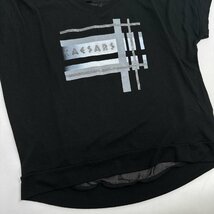 USA製 CAESARS ラメ入り プリント 半袖 ドルマン Tシャツ カットソー S /黒/ブラック/90s/ビンテージ_画像5