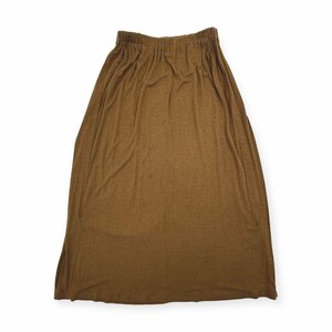JURGEN LEHL Jurgen Lehl waist rubber gya The - long skirt / jersey -/ brown group slit entering 