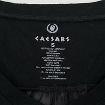 USA製 CAESARS ラメ入り プリント 半袖 ドルマン Tシャツ カットソー S /黒/ブラック/90s/ビンテージ_画像3