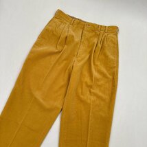 美品◆Papas パパス ツータック コーデュロイ スラックス パンツ ボトムス コットン Mサイズ/イエロー系 黄系/メンズ_画像2